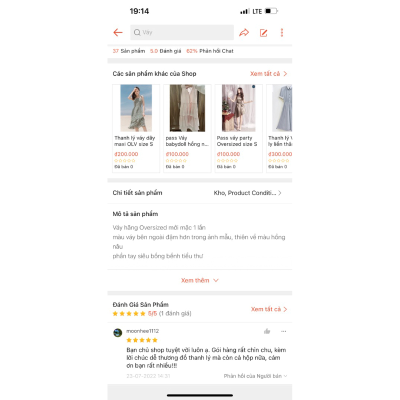 Thanh lý váy dây maxi OLV size S