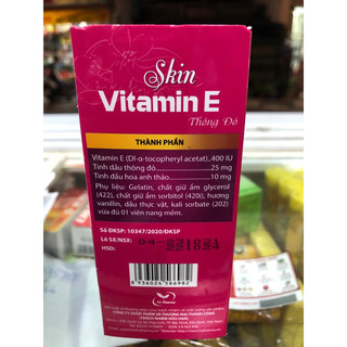 thực phẩm bảo vệ sức khỏe - vitamin E đỏ