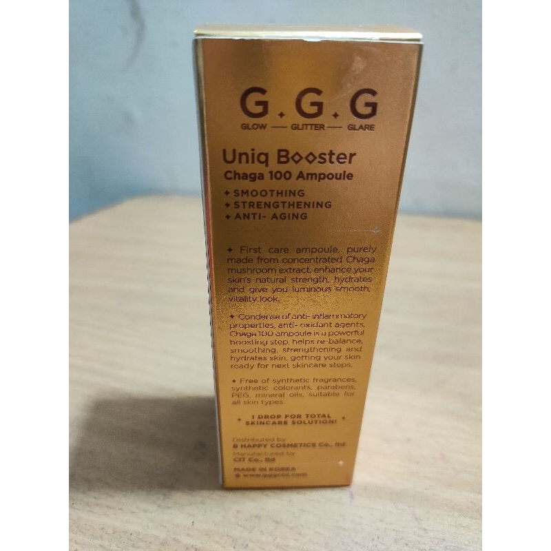 Serum Nấm ChaGa G.G.G Uniq Booster Chaga 100 Ampoule