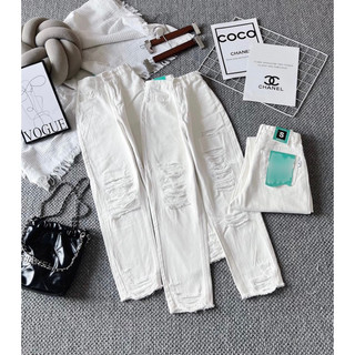 Baggy jeans lưng cao rách nhiều