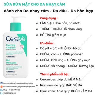 SỮA RỬA MẶT CERAVE CỦA PHÁP