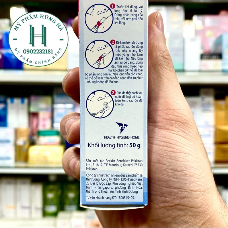 Kem tẩy lông Veet, kem triệt lông dành cho da nhạy cảm Veet Silk & Fresh Aloe Vera & Vitamin E 50g