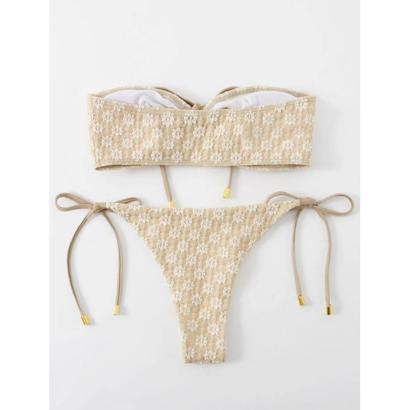 Set bikini 2 mảnh quây hoạ tiết hoa