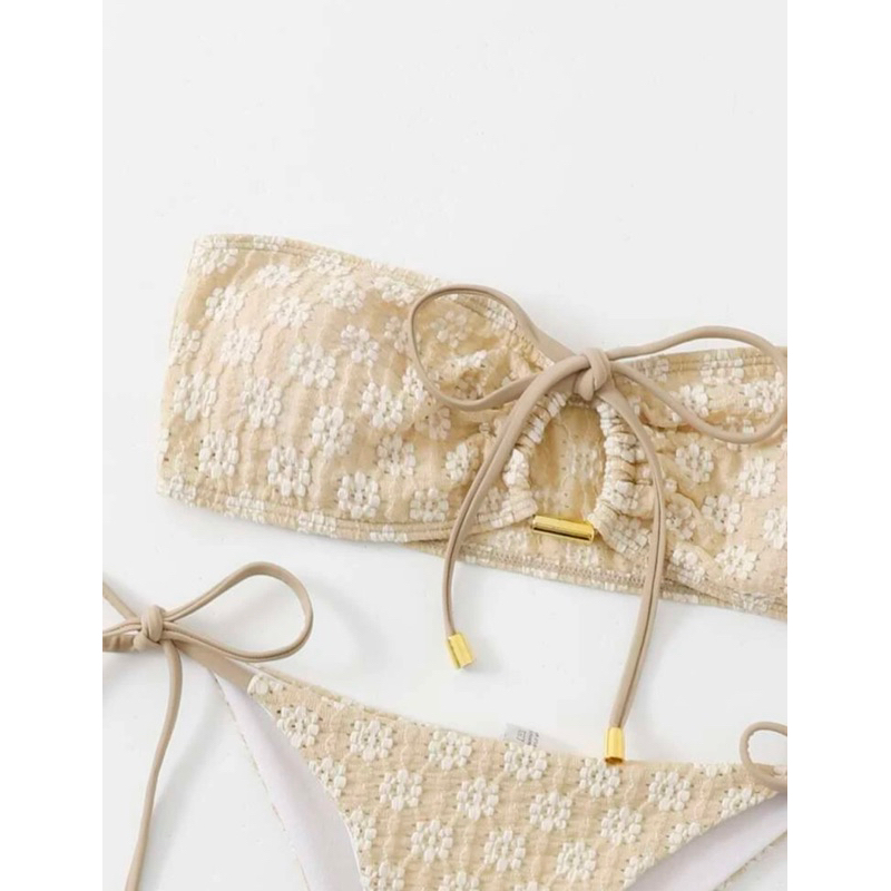 Set bikini 2 mảnh quây hoạ tiết hoa