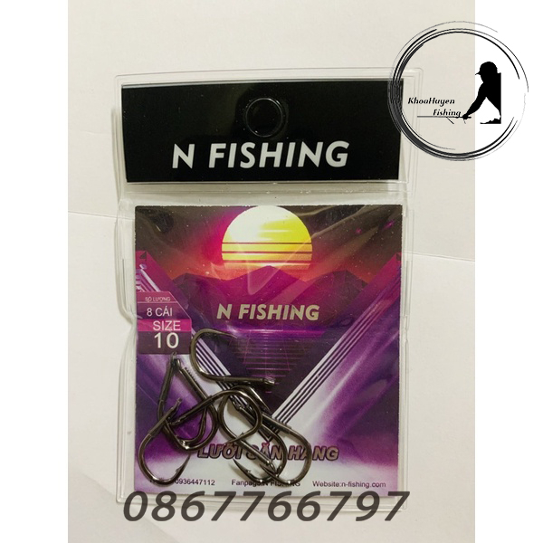 Lưỡi Săn Hàng Nfishing - Lưỡi câu trắm đen chuyên dụng siêu cứng cáp có bọc cán