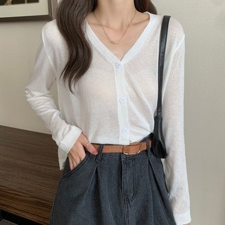 SIÊU PHẨM HOT-Áo cardigan len mỏng mềm C395 (4 KHUY)