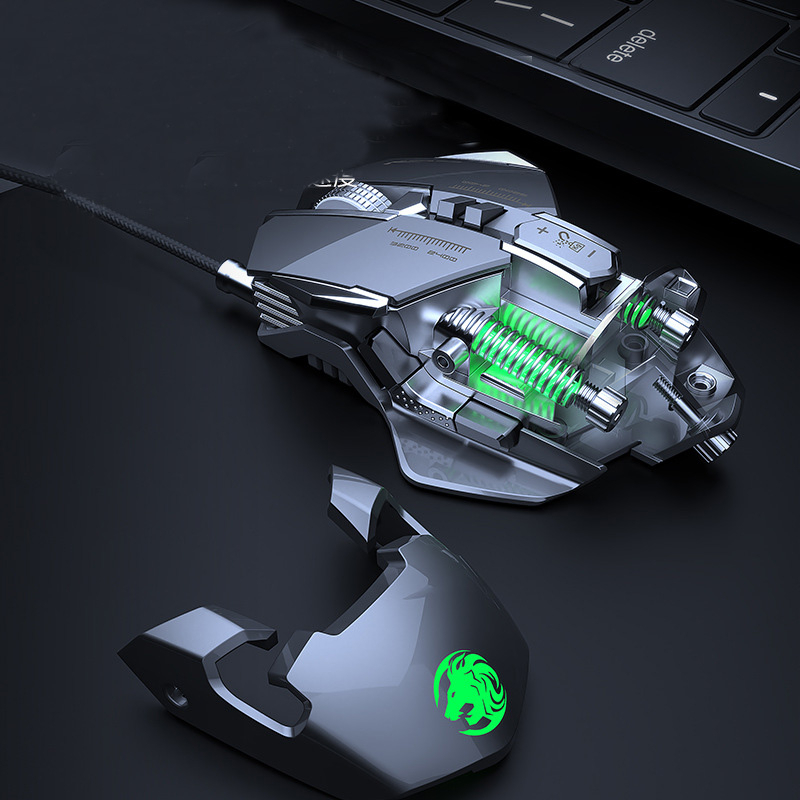 Chuột máy tính có dây MK300 6400DPI - chuột máy tính chơi game  Black mechanical Gaming mouse
