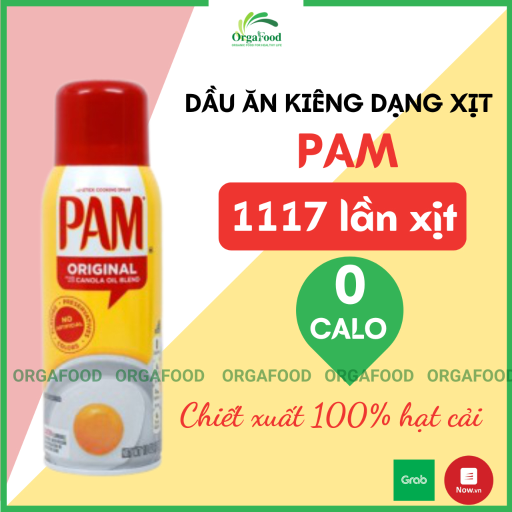 Dầu Pam dạng xịt 12oz eat clean không năng lượng dành cho người ăn kiêng