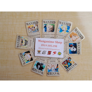 Thẻ truy nã nhân vật One piece wanted poster card