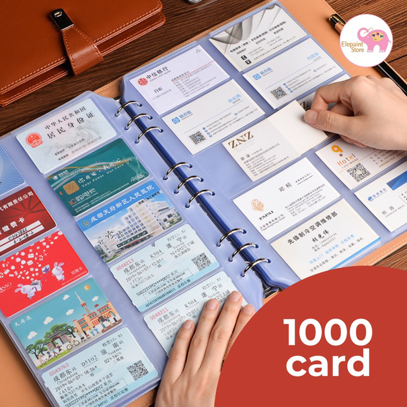 [1000 card] Sổ đựng card visit, collect book bìa da PU loại đặc biệt dày đẹp bền