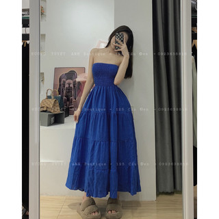 Váy dài cúp ngực xoè xốp
