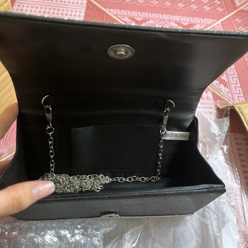 Túi quai xách đính đá lấp lánh bao xinh kèm dây đeo chéo