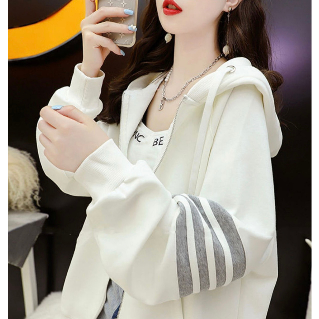 Áo khoác cadirgan nỉ hoodie mũ 2 lớp form rộng có khóa cao cấp Unisex, Thời trang nữ Thu Đông mới nhất 2022 KH3