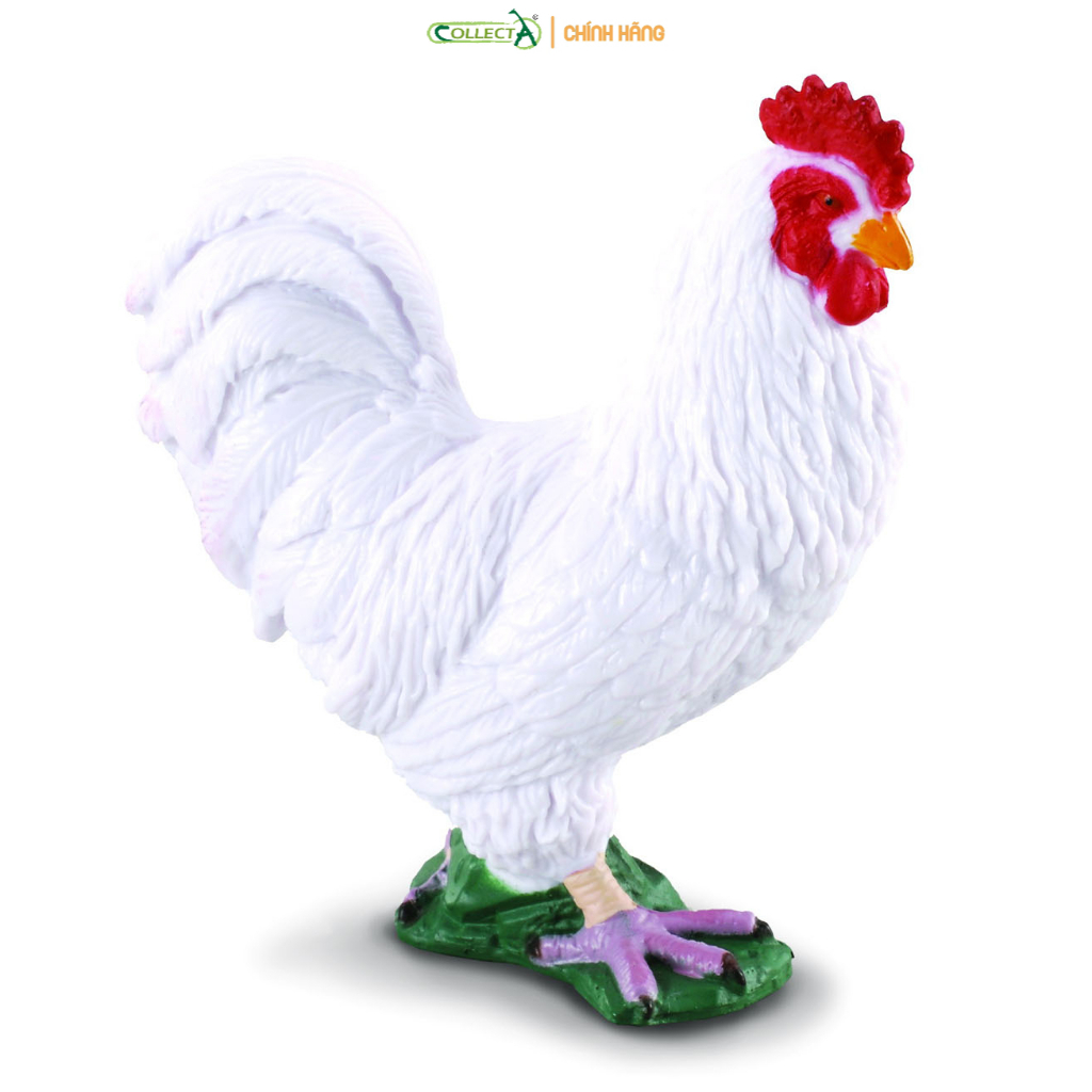Mô hình động vật - Gà trống trắng ( Chính hãng)