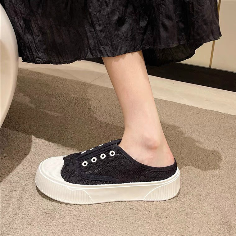 GIÀY SỤC NỮ ĐEN TRẮNG ĐẾ NHẸ ÊM CHÂN