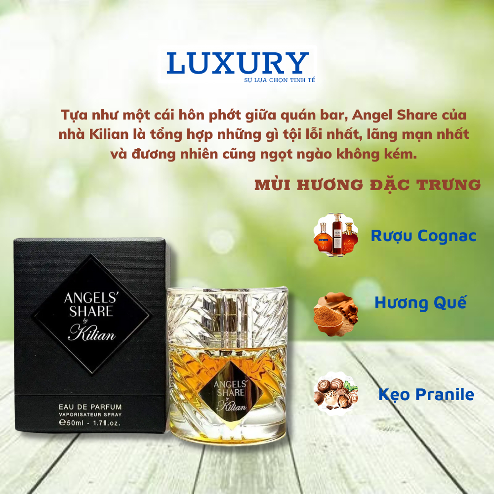 [CHÍNH HÃNG] Nước Hoa UNISEX Kilian Angels’ Share EDP. Mẫu Thử 10ml. Dành Cho Cả Nam & Nữ. QUYẾN RŨ_THU HÚT MỌI ÁNH NHÌN | BigBuy360 - bigbuy360.vn