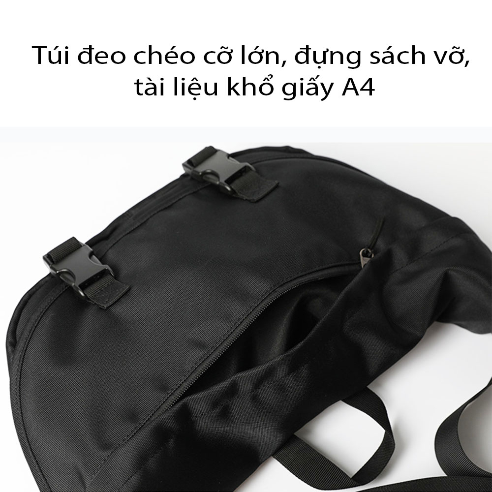 Túi đeo chéo nam cỡ lớn chất vải dù cao cấp sử dụng đi học đi làm tiện lợi CHENNY CN88