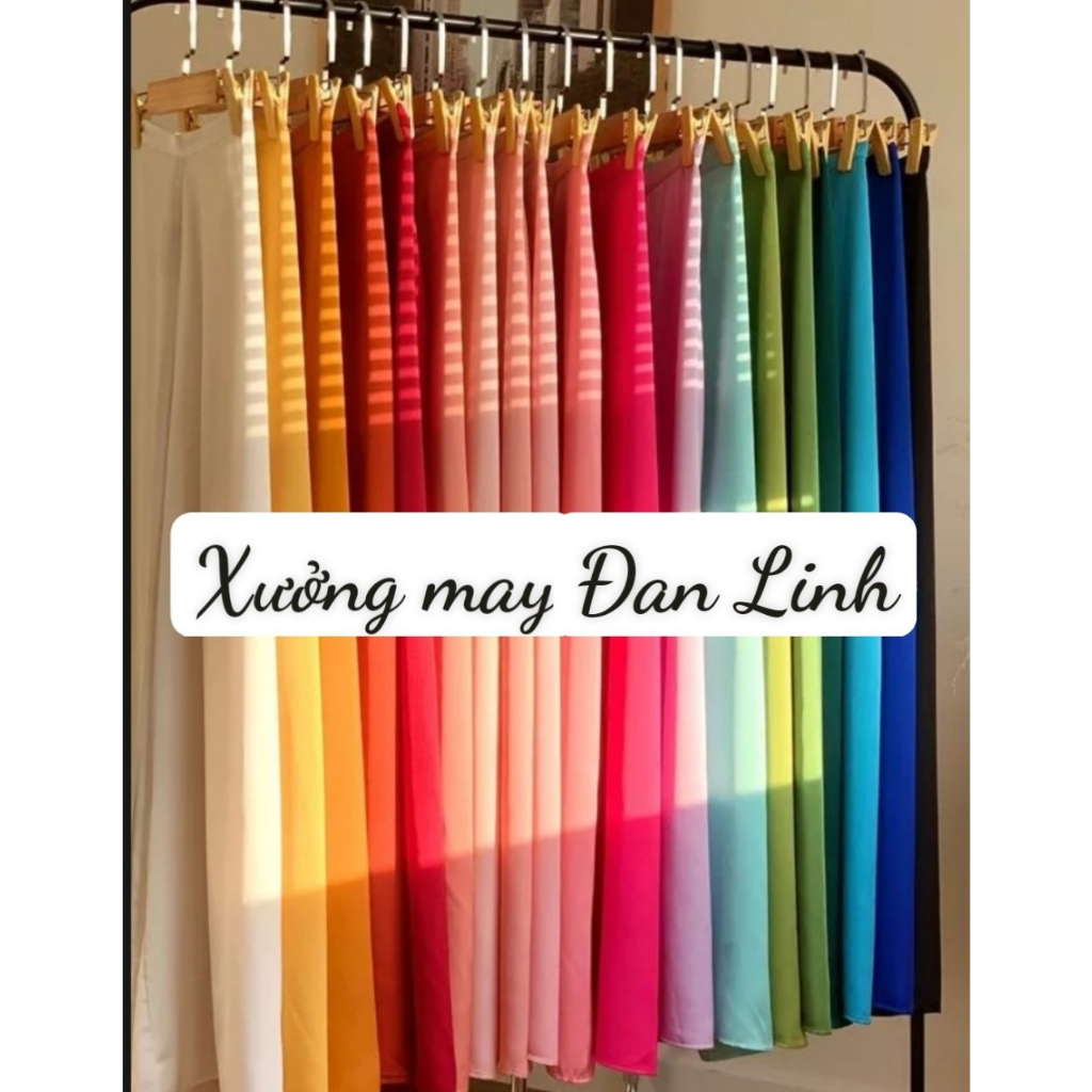 Áo dài lụa cao cấp màu hồng tím - Áo Dài Đan Linh