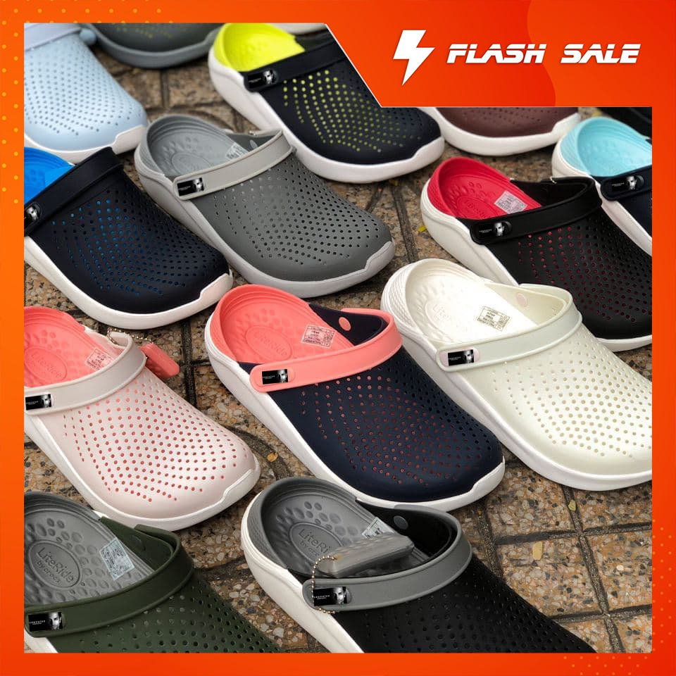 Dép sục Crocs Literide Clog nam nữ unisex nhiều màu chất liệu nhựa đi mưa - Hàng chính hãng