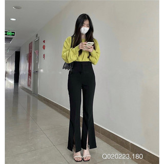QUẦN ĐEN LOE XẺ GẤU