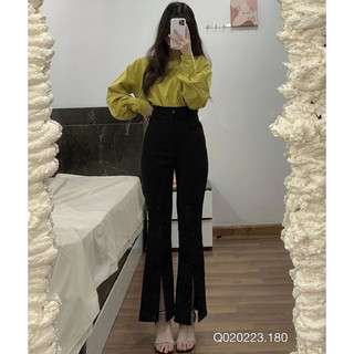 QUẦN ĐEN LOE XẺ GẤU