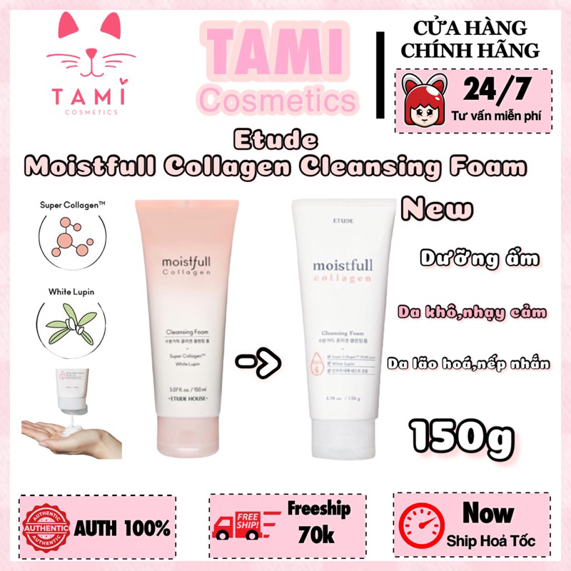 Sữa Rửa Mặt Etude House Moistfull Collagen Cleansing Foam 150ml