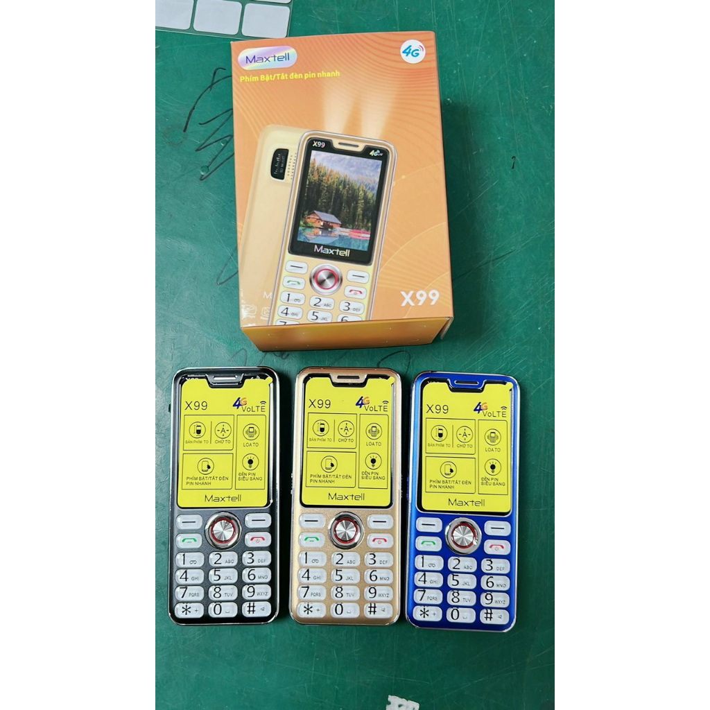 Điện thoại bàn phím X99 dành cho người già , đọc được số,loa to ,đèn pin siêu sáng, mới 100% full box ( tặng kèm ốp | BigBuy360 - bigbuy360.vn