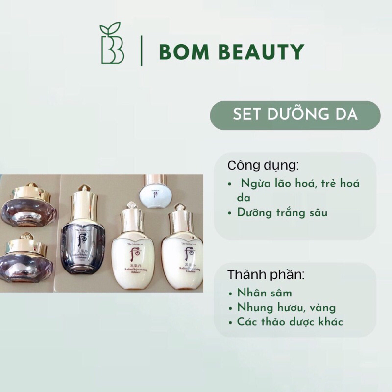 Sét dưỡng da cao cấp tái sinh 6 sản phẩm Whoo Hyun Hwa - hoa hiên