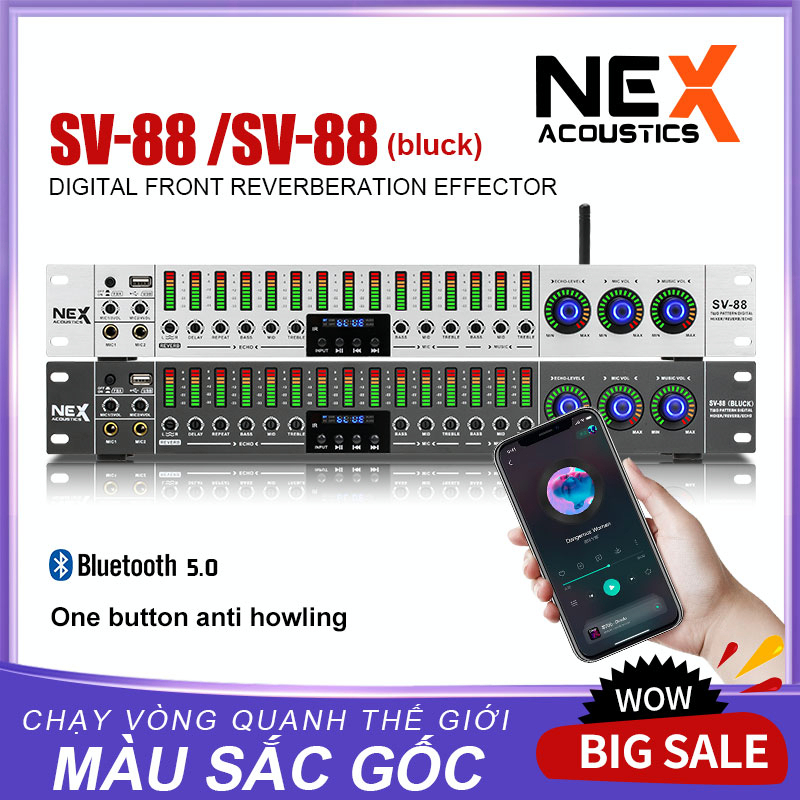 GIÁ CỰC SỐC | Vang Cơ Chống Hú - Vang Cơ Karaoke Có Reverb, NEX SV-88 Hàng Chính Hãng, Tích Hợp Blueooth + Cổng Quang