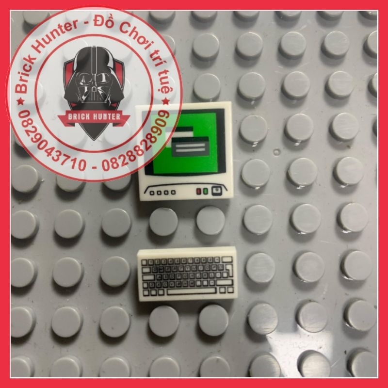 Minifigures Accessory phụ kiện moc : bàn phím và màn hình máy tính pc computer