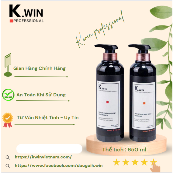 Bộ dầu gội - xả K.win ngăn dầu hiệu quả đến 99% , xoá tan tình trạng bết dính.