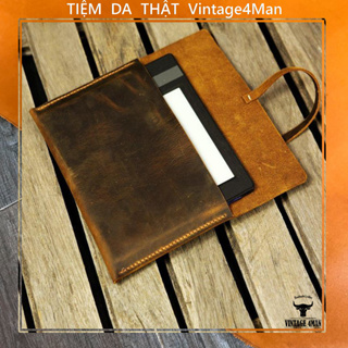 Túi da bò thật đựng laptop, máy tính bảng, tệp A4 đủ size / Da thật M4