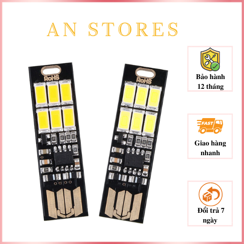 Đèn led siêu mỏng cắm cổng USB siêu sáng cảm ứng chạm ( 6LED)