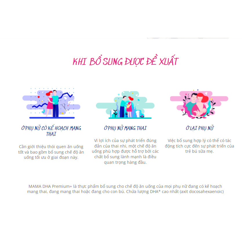 DHA cho mẹ bầu dễ hấp thu hàm lượng cao 400mg MamaDHA Premium+ 60 viên