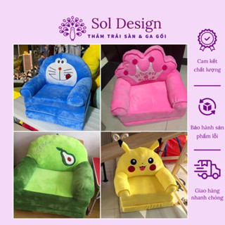 Ghế Lười, Ghế Đệm Gấp Sofa Giường 3 Tầng Hình Thú Đáng Yêu Cho Bé Trai, Bé Gái