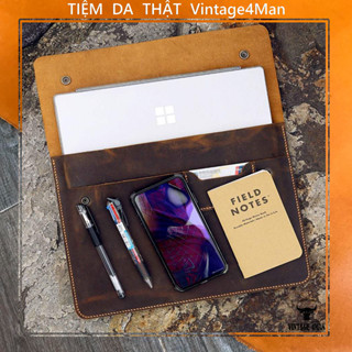 Túi Da Đựng Laptop, Máy Tính Bảng, tệp A4 / Da thật M9