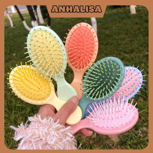 Lược chải tóc đệm khí mini thiết kế dễ thương massage da đầu L02