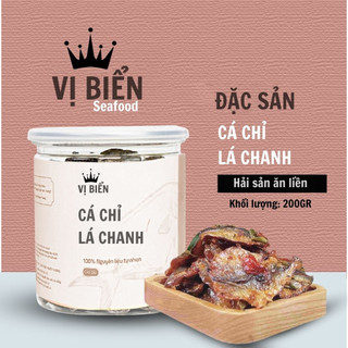 Cá chỉ vàng khô sốt lá chanh vị biển, đồ ăn vặt sang chảnh hủ pet 200gr ăn liền