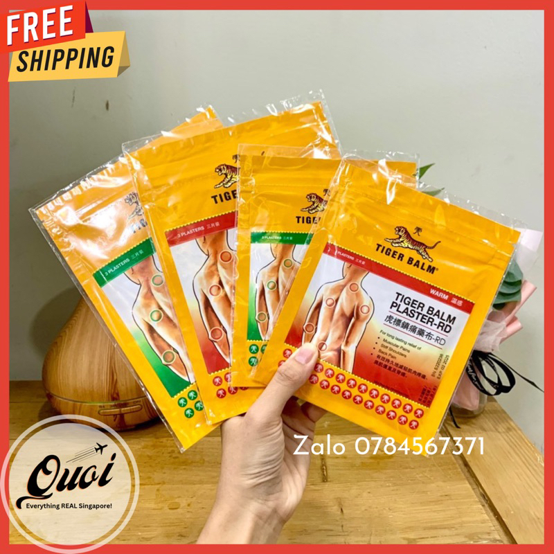 [Singapore] Miếng dán giảm đau nhức mỏi vai gáy lưng hiệu con cọp Tiger balm - Miếng dán nóng/lạnh