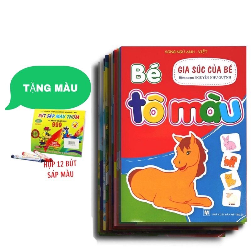 Sách - Bộ 20 Cuốn Tô Màu, Tô Hình Cho Bé