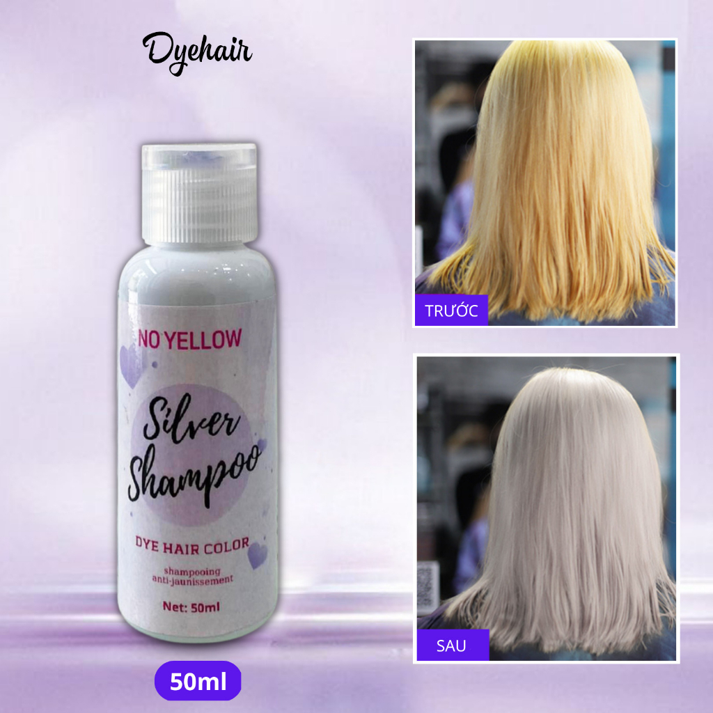 Dầu gội tím khử vàng DYE HAIR GIỮ MÀU & KHỬ VÀNG 50ML