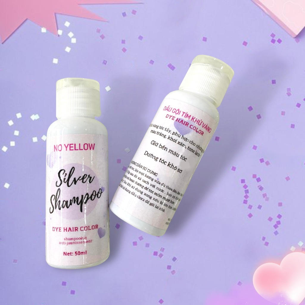Dầu gội tím khử vàng DYE HAIR GIỮ MÀU & KHỬ VÀNG 50ML