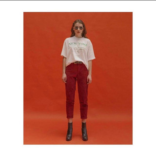 Quần The whiteegg Red velvet baggy pants XL