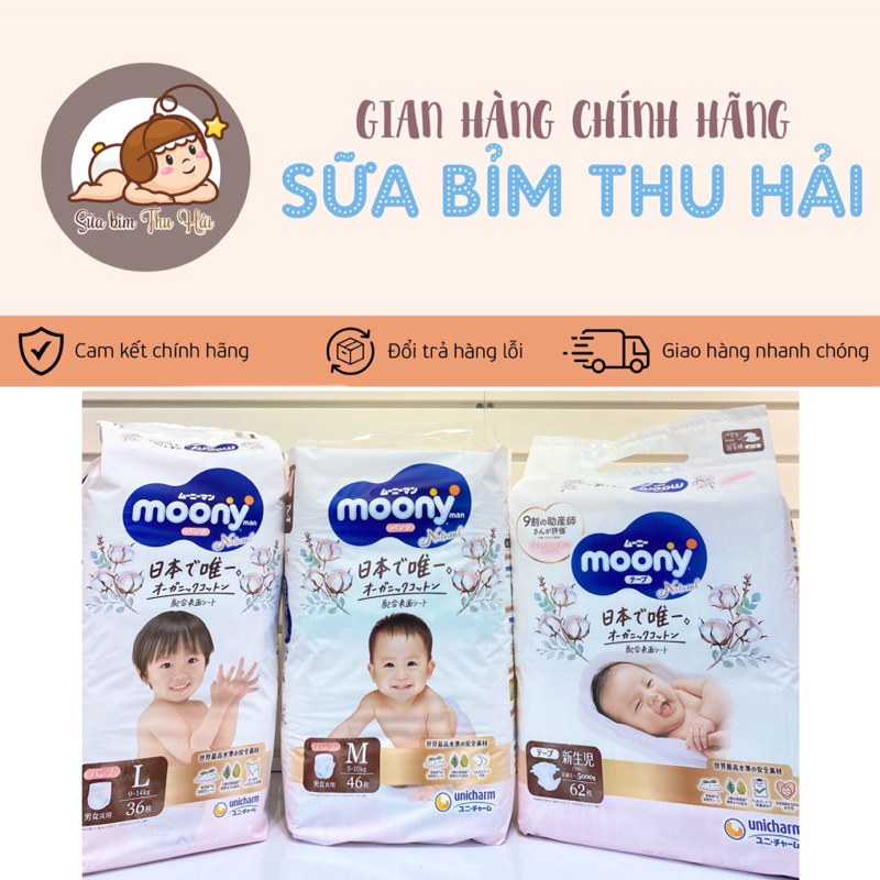 Bỉm Moony Natural Moony Natural Nội Địa Chính Hãng