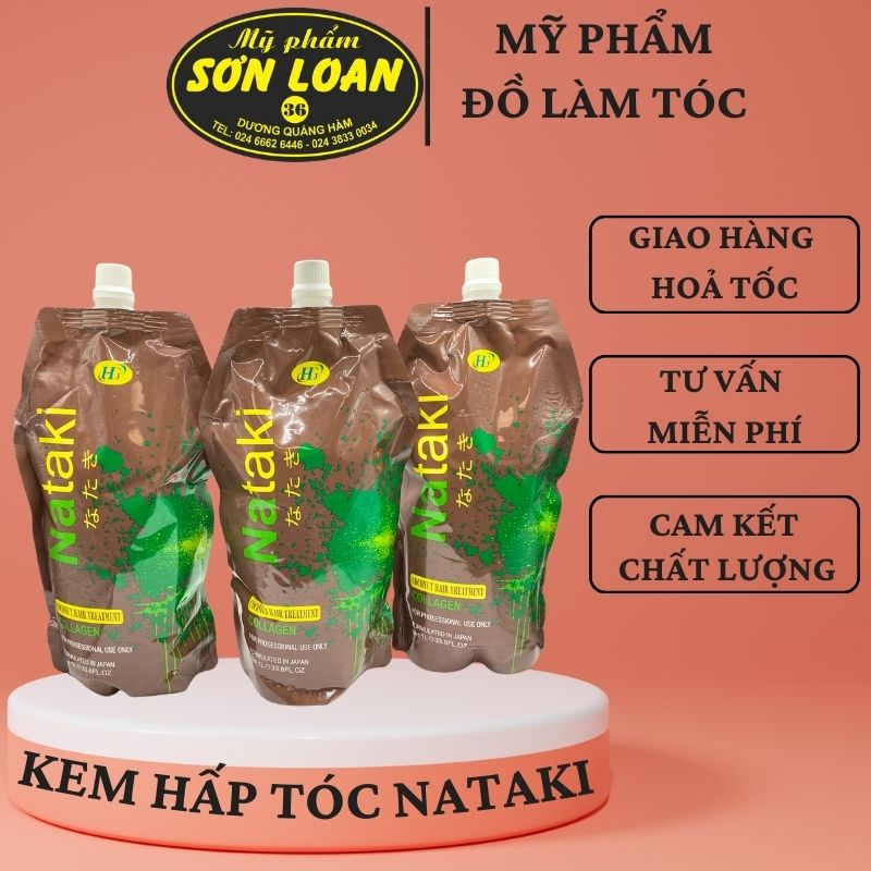 Hấp tóc Nataki 1000ml siêu mềm mượt dành cho tóc khô và hư tổn hàng chính hãng