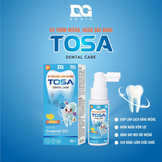 Xịt chống sâu răng kem đánh răng dạng Tosa cho bé an toàn có thể nuốt cho trẻ từ 6 tháng tuổi lọ 30ml