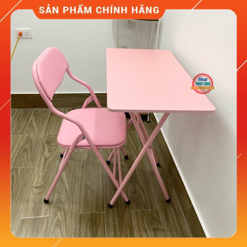 Bộ bàn ghế full Hồng 60x60x75 siêu đẹp dành cho sinh viên