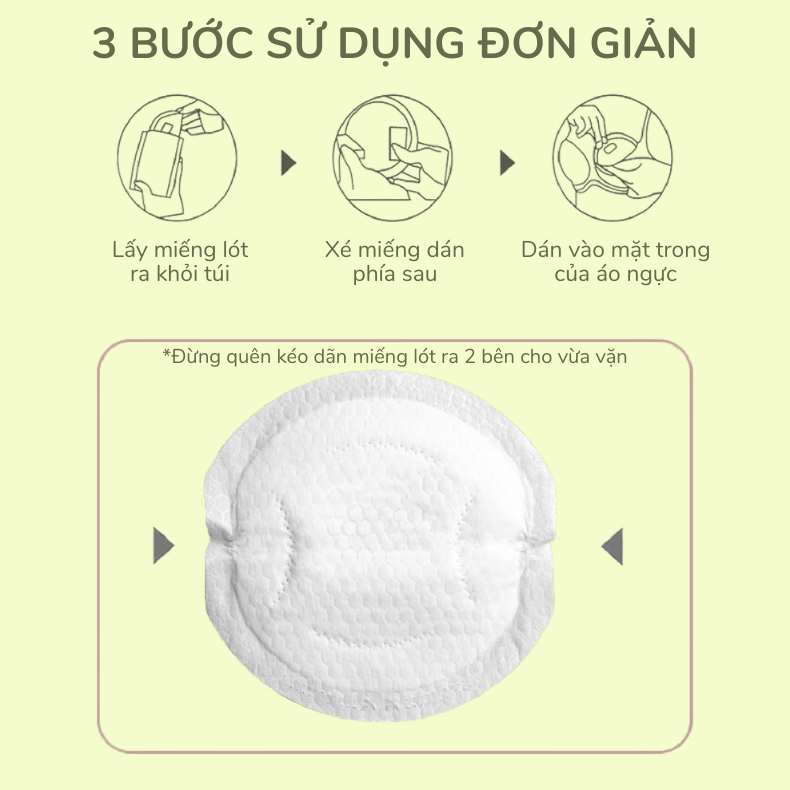 Miếng Lót Thấm Sữa YIKOUMI (Túi 100 Miếng) - Thấm Sữa Cho Mẹ Khô Thoáng Tiện Dụng
