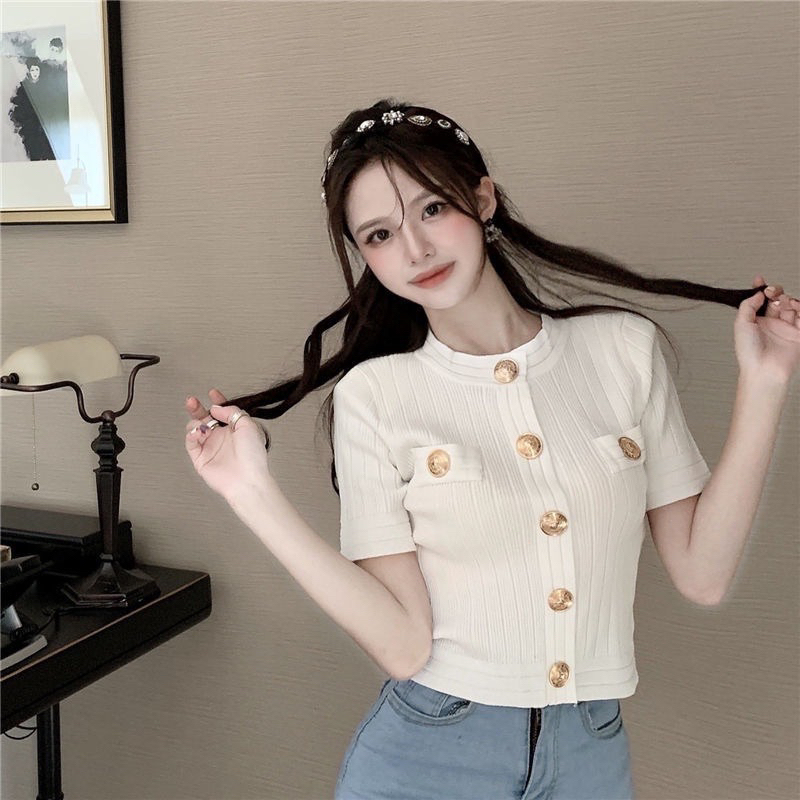 Áo Len Phối Khuy Đồng Sang Chảnh Hàng L1