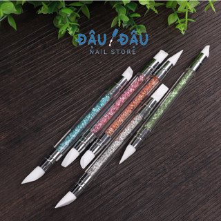 Bút đẩy sticker 2 đầu Silicon - Phụ kiện hỗ trợ dán móng tay